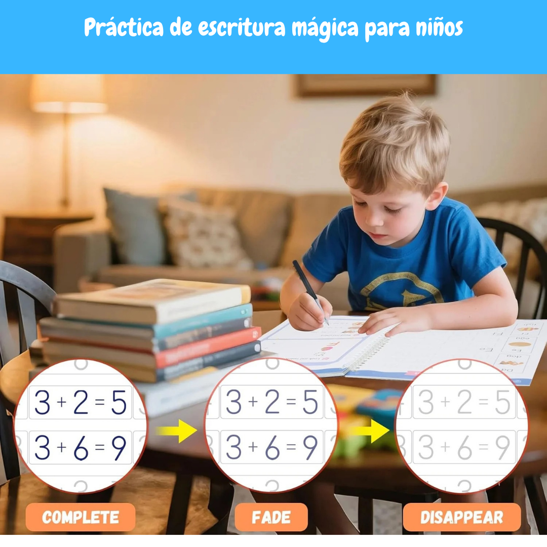 Cuaderno Mágico Reutilizable – Escritura Fácil y Divertida