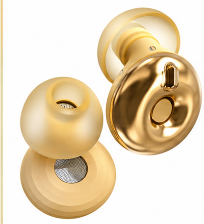 Gold adjustable reusable earplugs