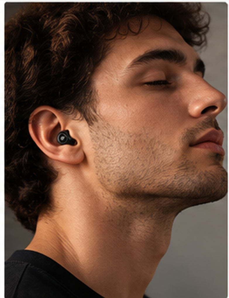 Earplug worn in the ear, low-profile fit